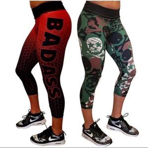 *ISO* CVG Camo Skull reversible Badass Leggings S